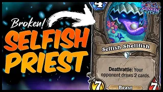 Hearthstone | NEW SHELLFISH PRIEST! - Force your Opponent to Fatique | Voyage to the Sunken City