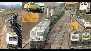 Trenes en Payares Renfe mercancías Captrain Adif trenes diesel y eléctricos Diciembre 2021 🚂🔥🎄