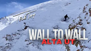 Wall To Wall Alta Ski Area East Castle Mount Baldy Little Chute Telemark Skiing w/ TeleTay