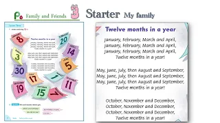 Song in Family and friends Level 3 Unit Starter _ Twelve months in a year | Let's sing karaoke!