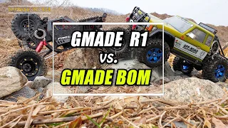 [4K] RC Rock Crawling | Gmade R1 vs. Gmade BOM | 1/10 Scale