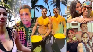 Bollywood Actors Enjoying Holi Celebration with Family Friend Salman Khan, Katrina,Farhan