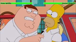 Peter Griffin vs. Homer Simpson with healthbars 1/2