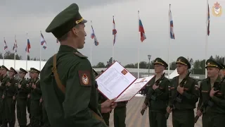 Церемония приведения к Военной присяге новобранцев спортивных рот ЦСКА (май 2019)