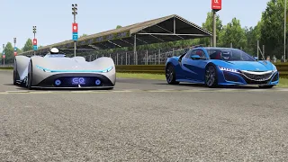 Mercedes-Benz Vision EQ Silver Arrow Concept vs Honda NSX at Monza Full Course