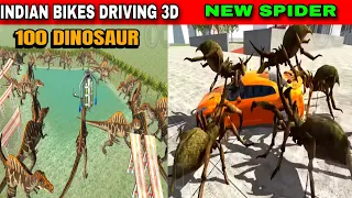 New Spider 100 Dinosaur | Funny Gameplay Indian Bikes Driving 3d 🤣🤣