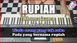 RUPIAH - Rhoma irama | Karaoke Dangdut Korg Pa3x (Chord&Lirik) Nada Cowok