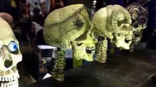 Talking Skulls from Fright Props at Transworld Halloween Show