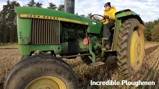 1974 John Deere 1120 2.5 Litre 3-Cyl Diesel Tractor (51 HP) With Ransomes Plough