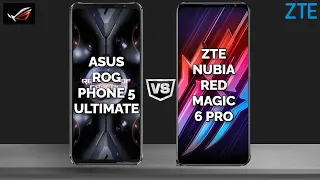 Asus ROG Phone 5 Ultimate vs ZTE nubia Red Magic 6 Pro | Full comparison