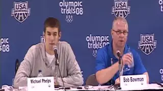 Phelps Talks To The Media After 400IM