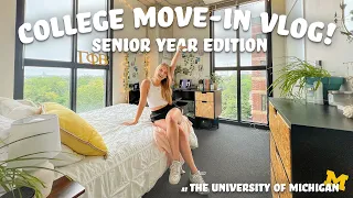 COLLEGE MOVE-IN VLOG 2022 🚚 senior year apartment move-in day at the University of Michigan!