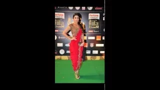 Shriya Sizzling In Saree At IIFA Utsavam