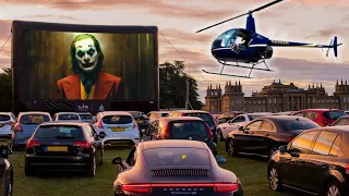 Flying my helicopter to a movie!!