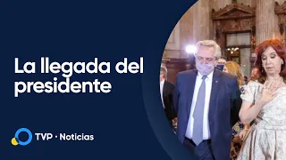 Así llegó Alberto Fernández al Congreso Nacional