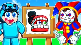 Roblox Speed Draw With Pomni and Caine (The Amazing Digital Circus) With Crazy Fan Girl!