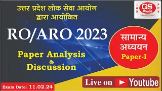 RO/ARO-2023 | Paper - 1 | Paper Analysis & Discussion | By GS Team