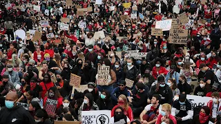 Thousands flock to Hyde Park for a Black Lives Matter rally in solidarity with US protesters