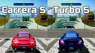 NFS Most Wanted: Porsche 911 Carrera S vs Porsche 911 Turbo S - Drag Race