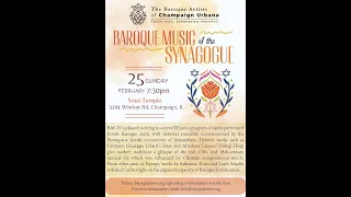 Baroque Music of the Synagogue - February 25, 2024