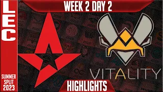 AST vs VIT Highlights | LEC Summer 2023 W2D2 | Astralis vs Team Vitality