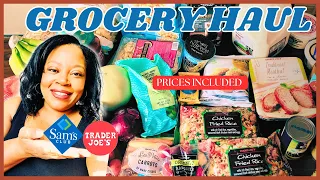 ✨Sam's Club & Trader Joe's Grocery Haul w/Prices! 💲| Family of TWO | Healthy meals! ✨