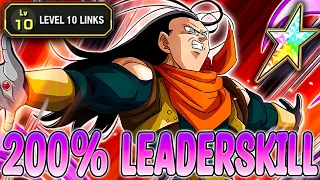 UNDERRATED ALREADY??? 200% RAINBOWED LEVEL 10 LINKS SUPER 17 SHOWCASE! (DBZ Dokkan Battle)