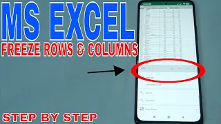 ✅ How To Freeze Rows & Columns In MS Excel On Mobile Phone 🔴