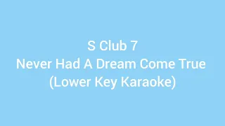 S Club 7 - Never Had A Dream Come True (Lower Key Karaoke)