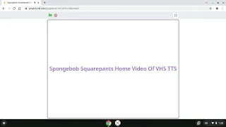 Spongebob Squarepants Home Video Of VHS TTS