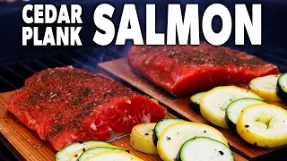 Cedar Plank Salmon Grilled On The Weber Kettle
