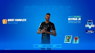 How to Unlock Neymar Jr Skin in Fortnite - Complete Quests from Soccer Characters - Neymar Jr Quests