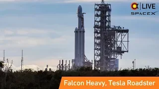 🔴Запуск SpaceX Falcon Heavy (Tesla Roadster)