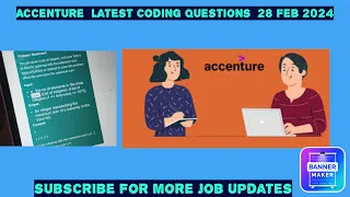 29 feb | Accenture coding questions | Accenture Assessment test 2024