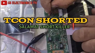 TCON SHORTED  FIX USING SHORT KILLER #howtorepair #how #smart #logo #china #service