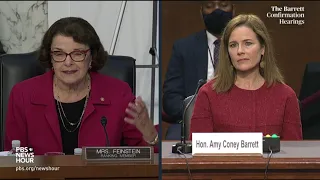 WATCH: Sen. Dianne Feinstein questions Supreme Court nominee Amy Coney Barrett