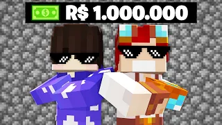 FICAMOS RICOS MINEIRANDO PEDRA NO MINECRAFT