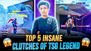 TOP 5 CLUTCHES OF @TSGLEGEND 🥶 - FREE FIRE ESPORTS