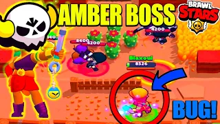 AMBER İLE 5 KEZ ÜSTÜSTE BOSS OLDUM REKOR! BÜYÜK OYUN BUG - Brawl Stars