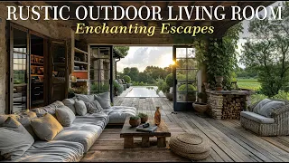 Escape to Nature: Rustic Outdoor Living Room Ideas