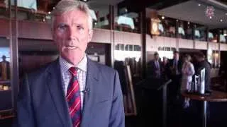 Portrait of MCC president Paul Sheahan enters the Long Room