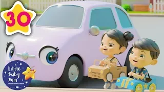 Driving in my Car! | +30 Minutes of Nursery Rhymes | Moonbug TV | #vehiclessongs