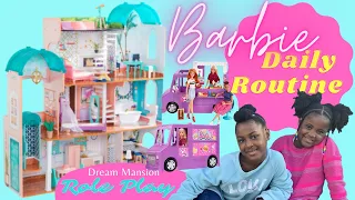 Barbie Daily Routine in Mansion Dollhouse and Food Truck - Role Play  | Tia & Kira