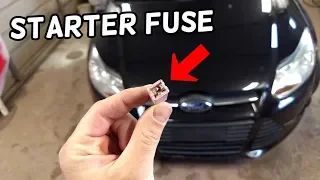 STARTER FUSE LOCATION AND REPLACEMENT FORD FOCUS MK3 2012-2018