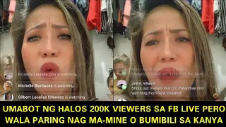 UMABOT NG HALOS 200,000 VIEWERS ANG FB LIVE NI MADAM INUTZ | DAISY LOPEZ
