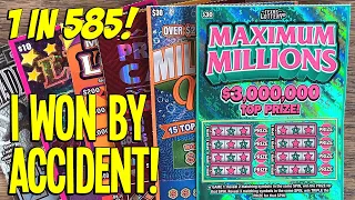 I WON BY ACCIDENT!! 1 in 585!! Playing $270 TEXAS LOTTERY Scratch Offs