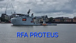 Episode 15, Thames Shipping, RFA Proteus departs.