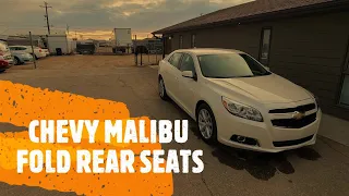 Chevrolet Malibu - How to FOLD DOWN REAR SEATS (2013 - 2016)