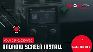 Android Tablet Installation - Volvo S40/C30/V50 - For Less Than $100