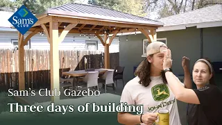 Sam's Club Gazebo Review & Build | Backyard Makeover pt 4